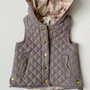 Aspen Quilted Kids Vest - Gray